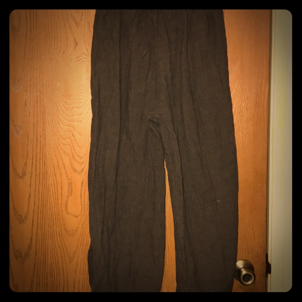 Linen cut loose pants